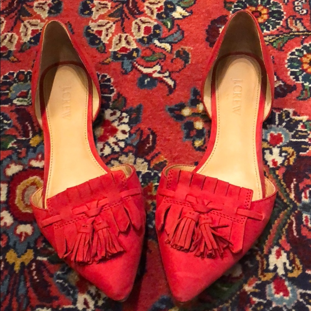 Gently worn jcrew flats .